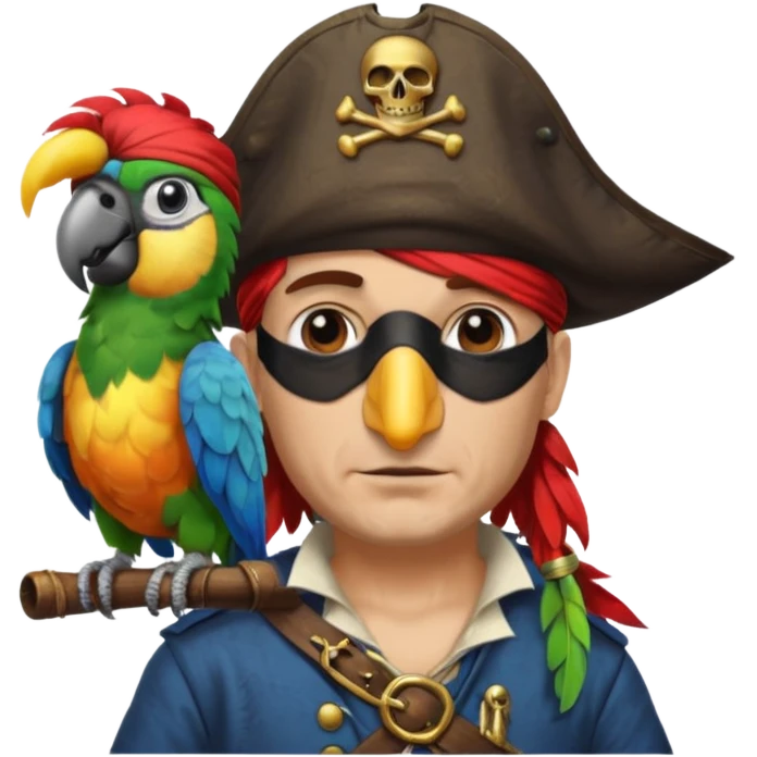 pirate and parrot emoji