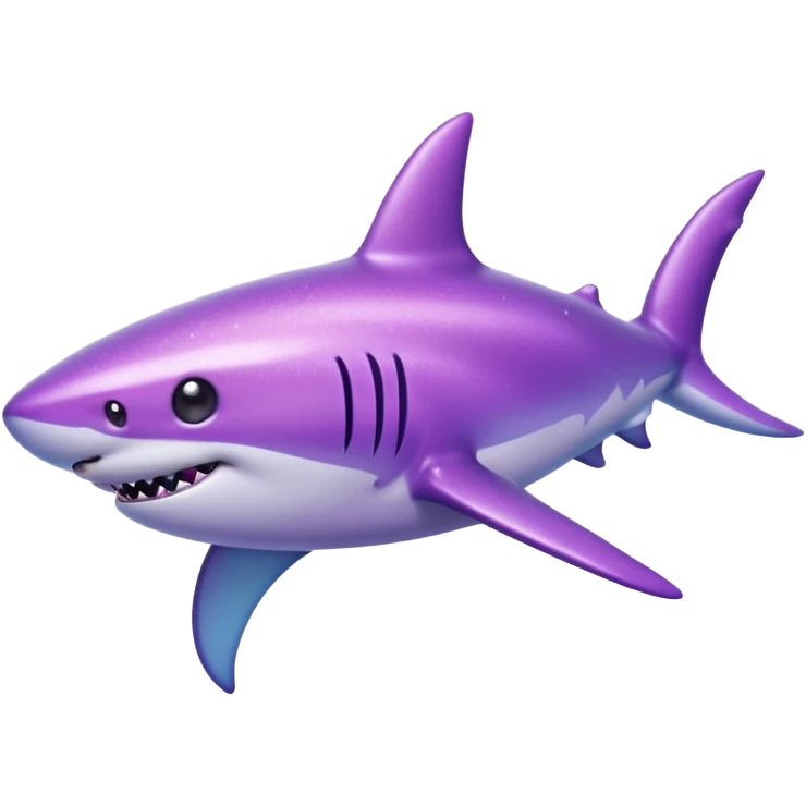 Purple Sparkle Shark emoji