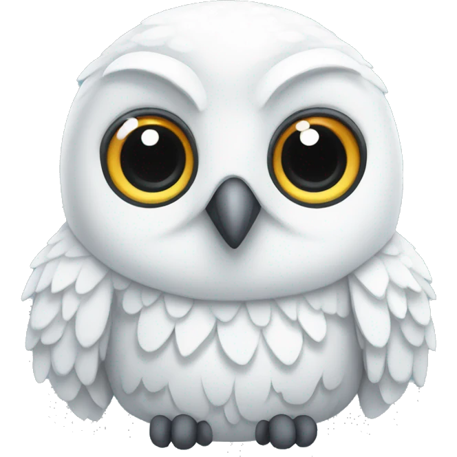 Cute Snow owl  emoji