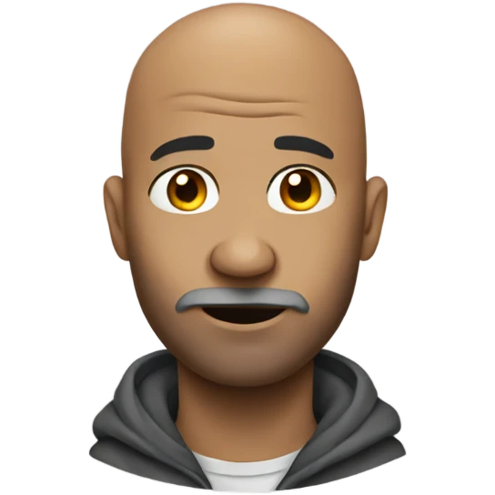 Bald homeless man emoji