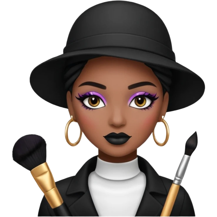 black make up artist emoji