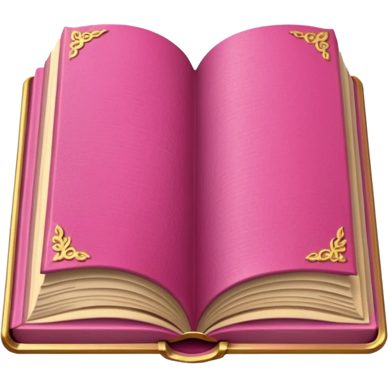An open pink book, details in border
 emoji