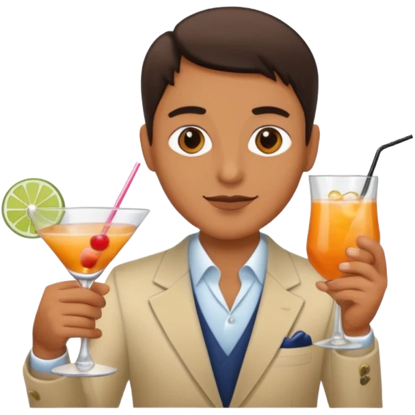 Chat avec un coctail emoji