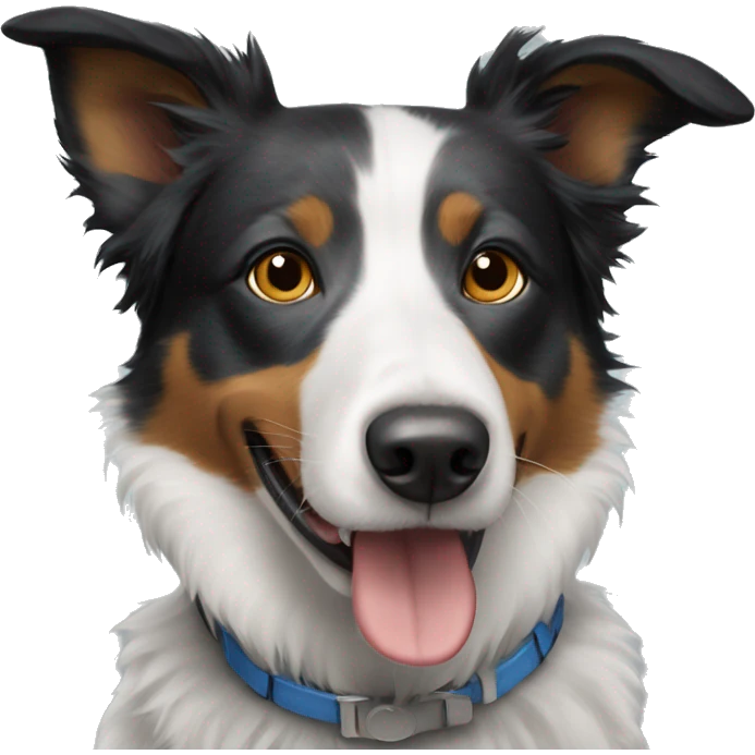 border collie and blue heeler mixed dog emoji