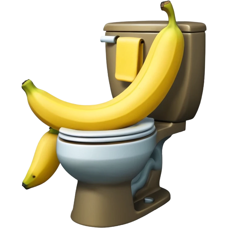 Make a Fortnite banana sitting on a toilet  emoji