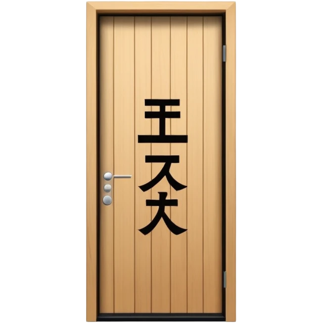 modern villa door number wood Japanese emoji