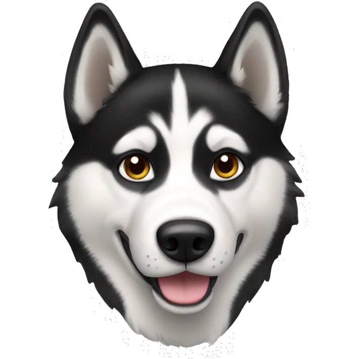 Black and white husky  emoji