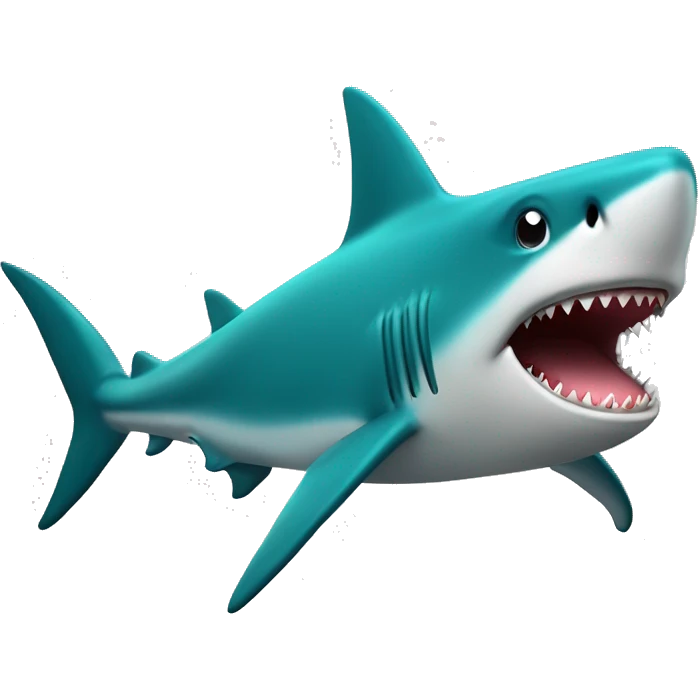 Shark bleu vert ém emoji