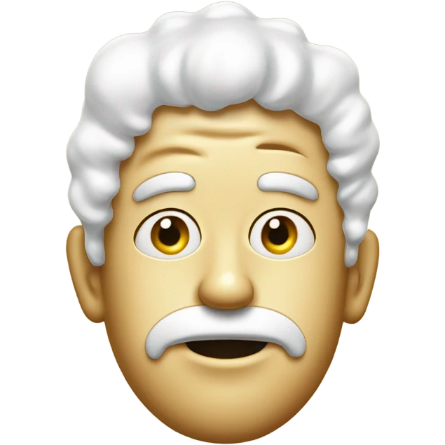 Mayo splatter on a man’s face emoji