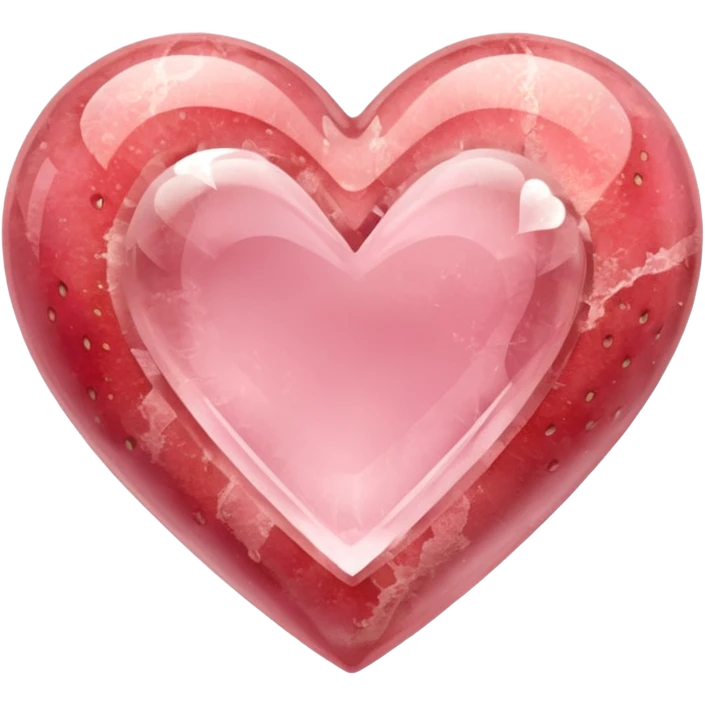 Strawberry quartz heart emoji