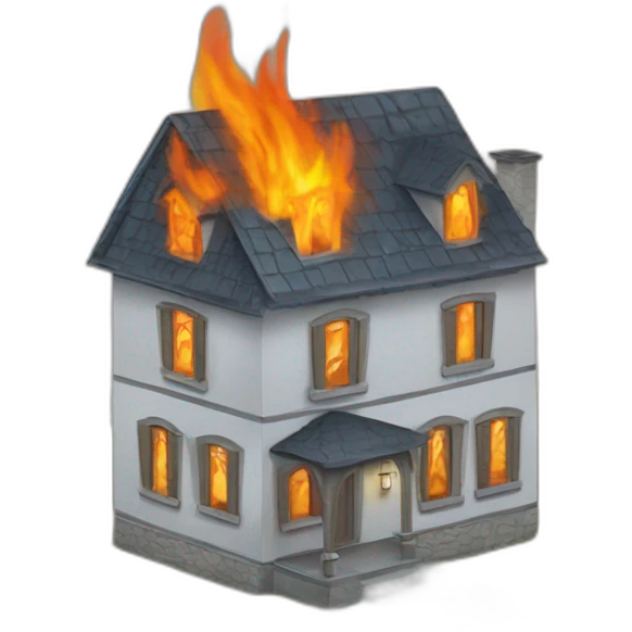 maison en feu emoji