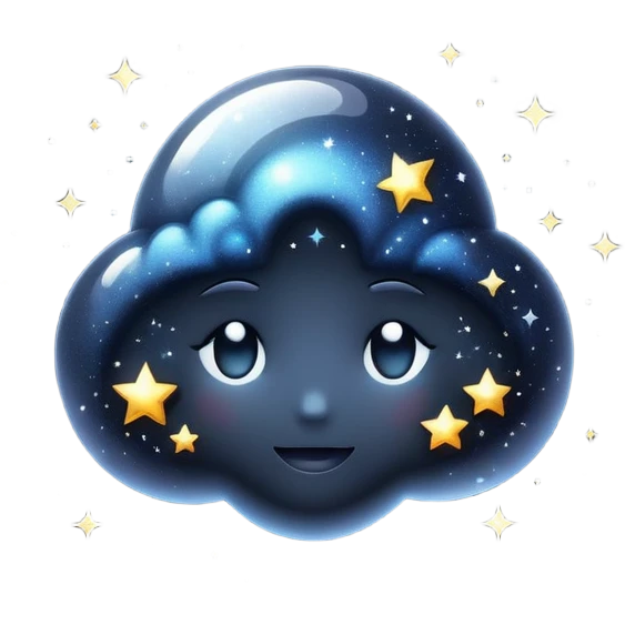 Dark dull divine celestial glistening glossy sparkly shiny glittery scenery  emoji