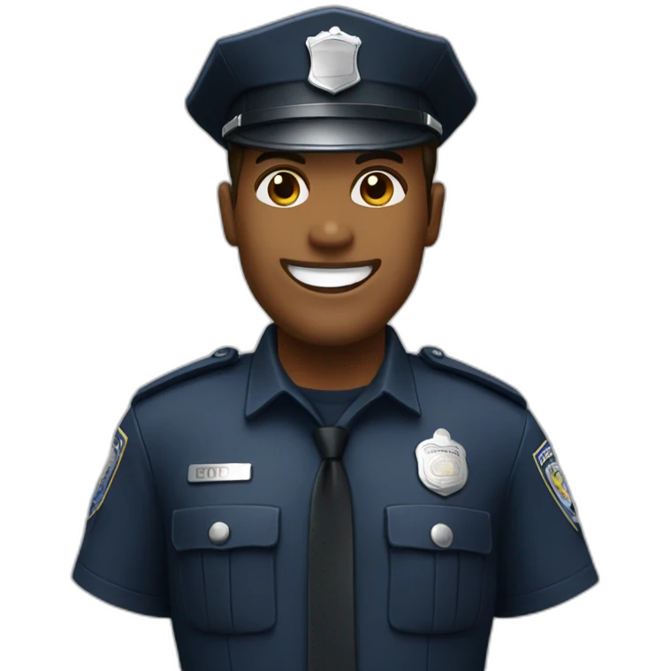 happy police officer emoji