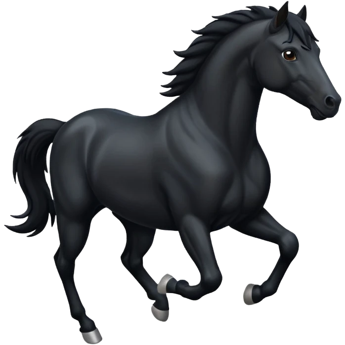 i want a black, running, stallion  emoji
