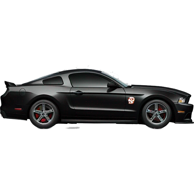 Black 2013 ford mustang race car emoji