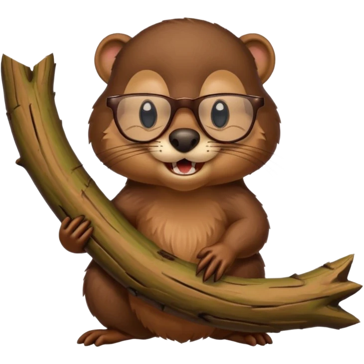 spectacled beaver emoji