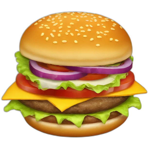 Hamburguer com formato de monstro emoji