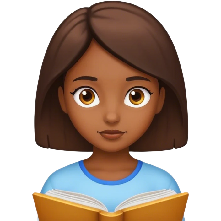 Girl reading  emoji