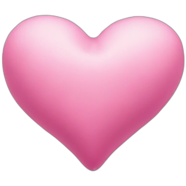 pink pillow heart form emoji