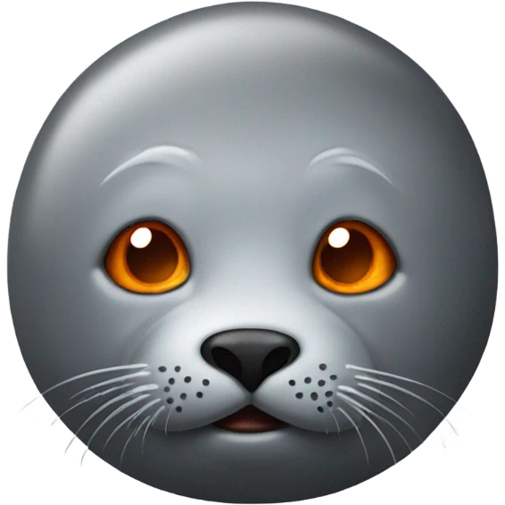 Seal with orange peel on head emoji