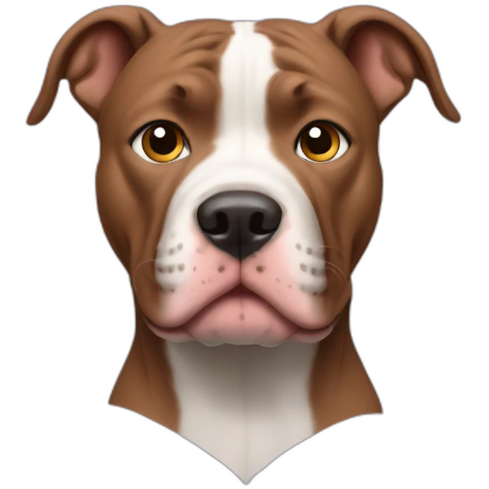 Pitbull with hair emoji