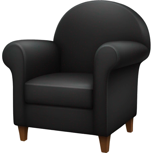 black 3d chair emoji
