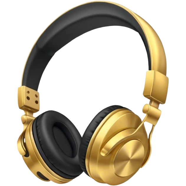 golden headphones emoji