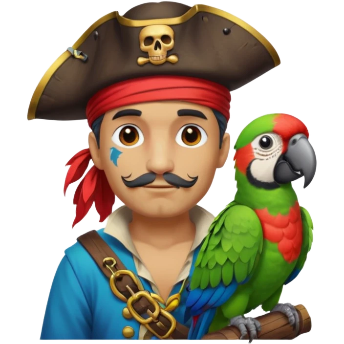 pirate and parrot emoji