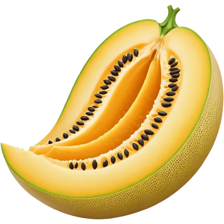 whole yellow melon with slice on right side  emoji