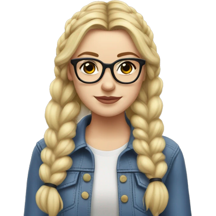 Peyton list with glasses and pigtails emoji