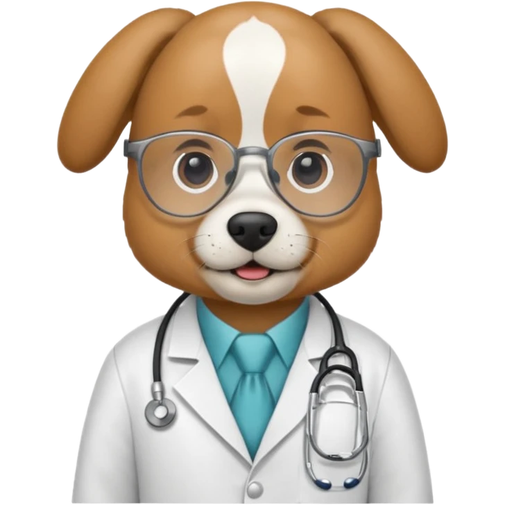Dog as a doctor emoji