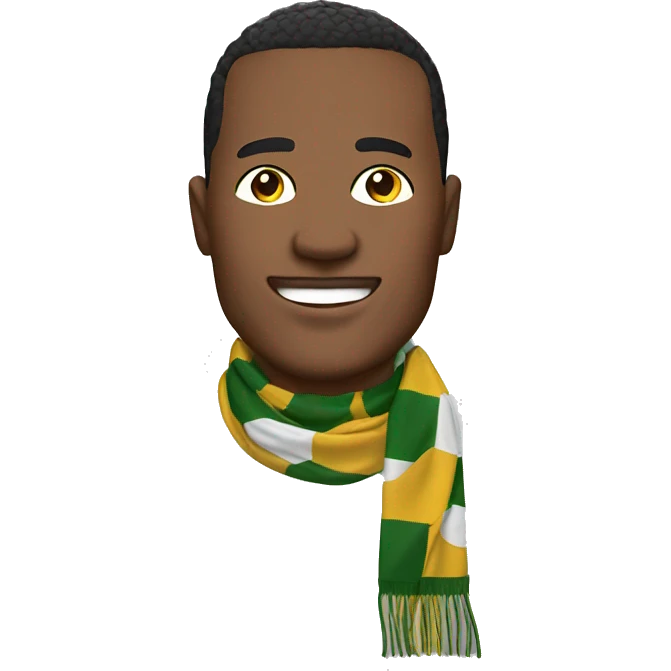Football fun man scarf emoji
