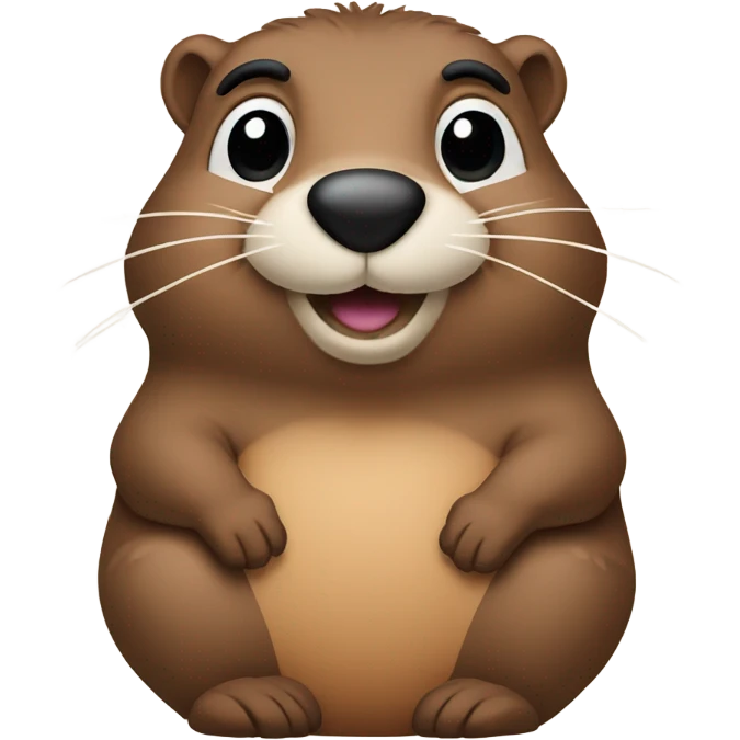 Winking groundhog emoji