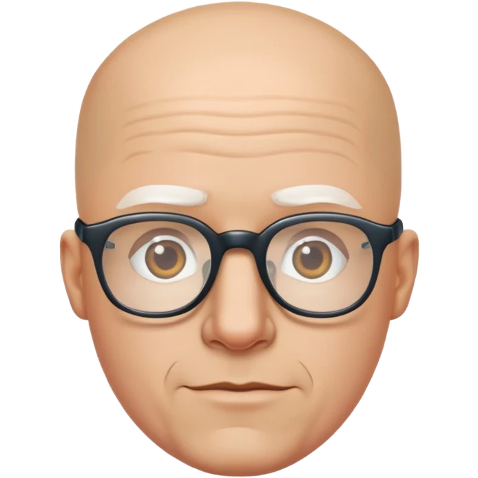bald white guy with glasses emoji