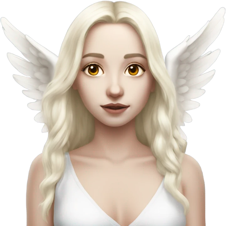 Hyper Realistic pale angel emoji