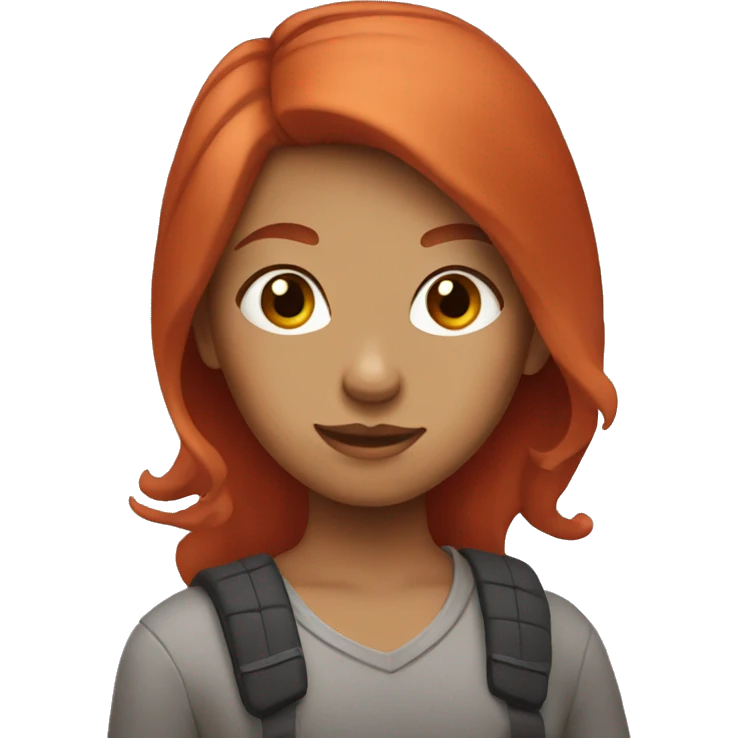 Girl with red hair emoji