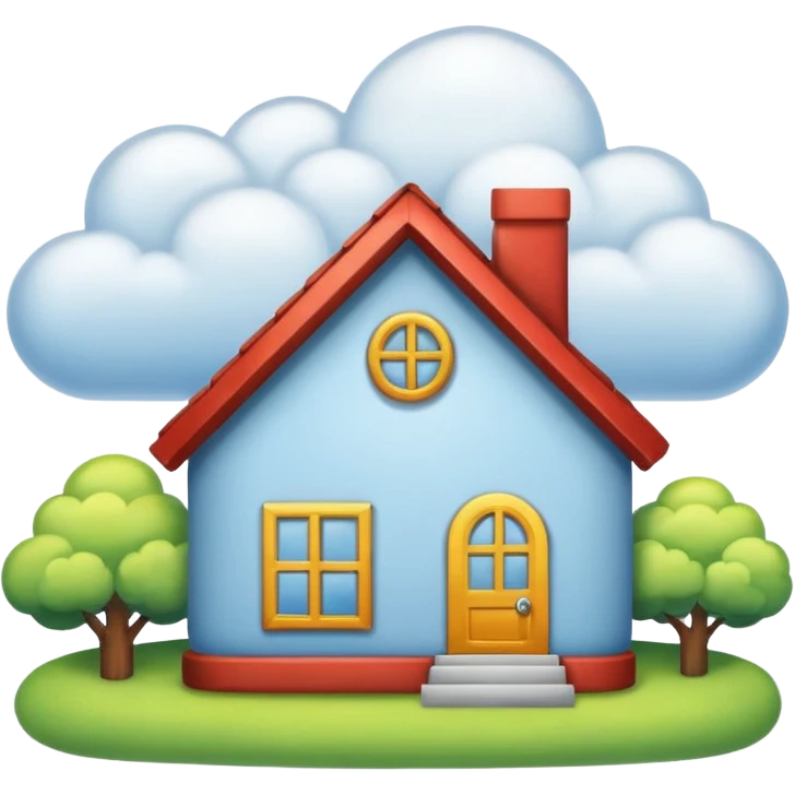 cloud house emoji