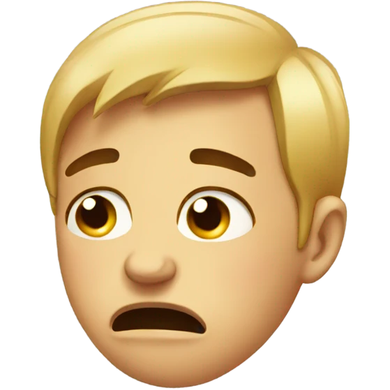 crying awkward face emoji