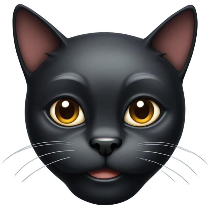 Grumpy cat black emoji