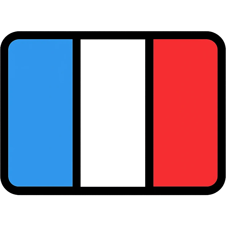 French flag with blue, white, and red vertical stripes emoji