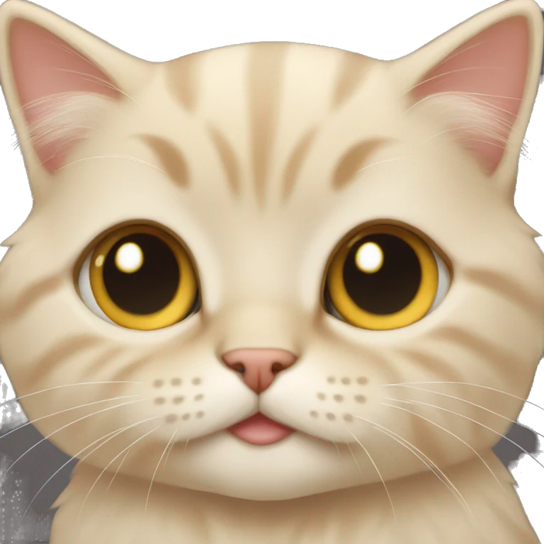 Cute beige extremely Persian kitten  emoji