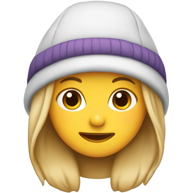 girl in a hat with earflaps emoji
