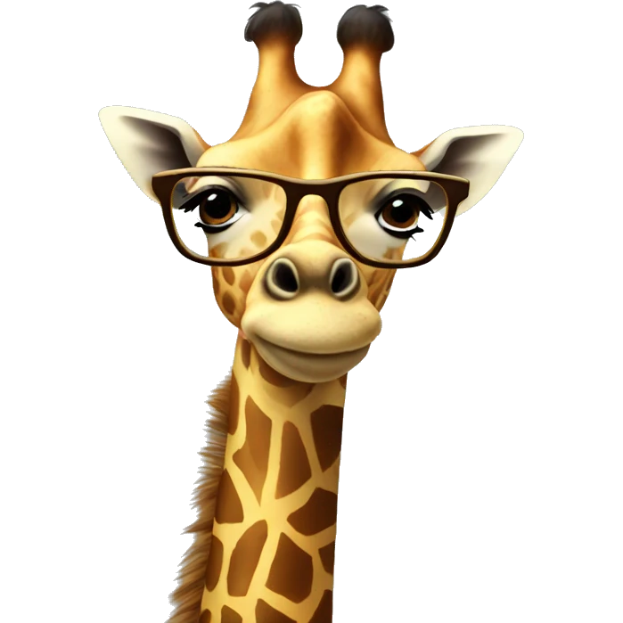 giraffe with glasses  emoji