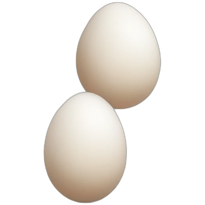 two big eggs one with a crack emoji