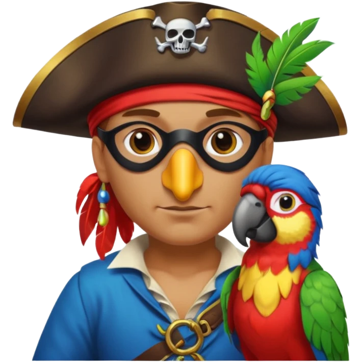 pirate and parrot emoji