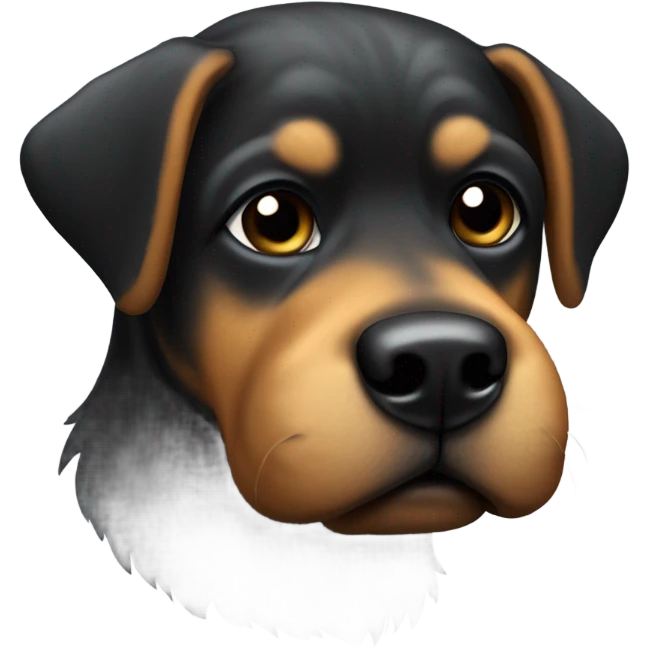 Dog with stain black in eyes and ears emoji
