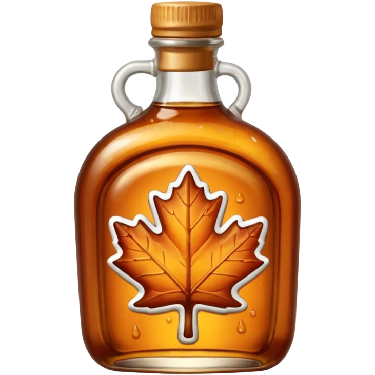 Cute bottle of maple syrup emoji