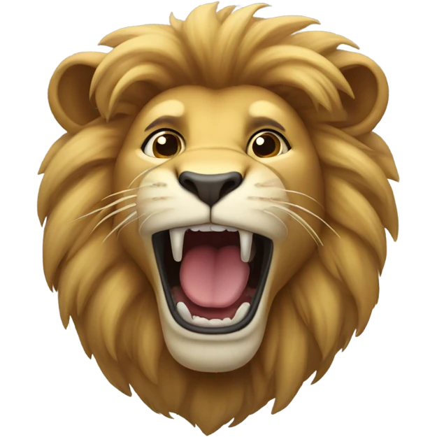 A lion showing his tongue  emoji