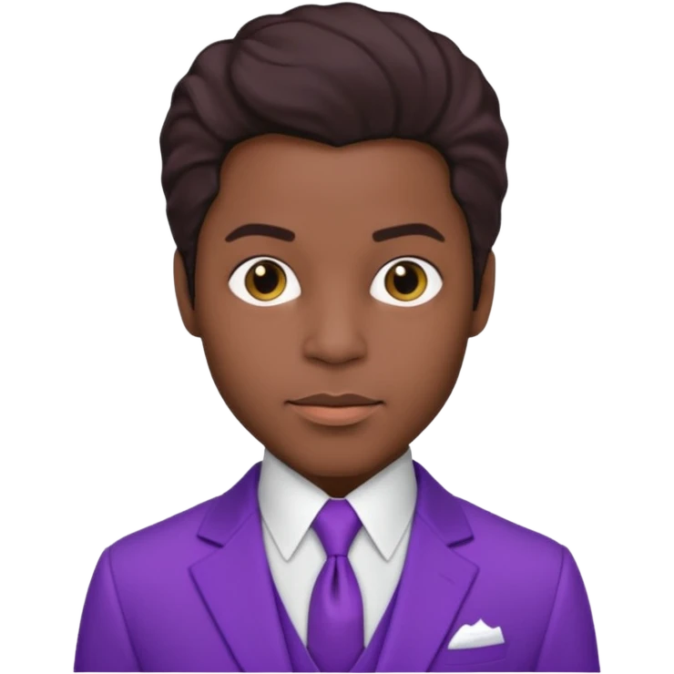 Prince Rogers Nelson with dark brown hair emoji