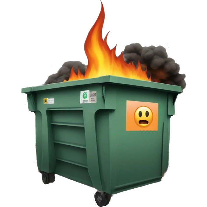 dumpster on fire emoji